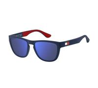 Tommy Hilfiger Th 1557/s FLL/ZS MATTE BLUE Sunglasses Men's Propionate, Standard, 54