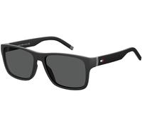 Tommy Hilfiger Th 1718/s Occhiali Da Sole Uomo Nero Squadrato Grigio 56mm