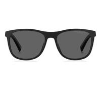 Tommy Hilfiger Th 2042/s Occhiali Da Sole Uomo Nero Squadrato Grigio 54mm Polarizzato