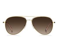 Tommy Hilfiger Th 2336/s Occhiali Da Sole Uomo Oro Pilot Marrone 58mm