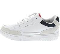 Tommy Hilfiger TH Basket Core Lth Mix FM0FM05058, Uomo, Bianco (White), 44 EU