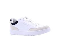 Tommy Hilfiger TH BASKET CORE RWB, Sneaker Cupsole Uomo, Bianco, 42 EU