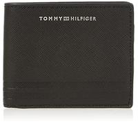 Tommy Hilfiger TH Bus Mini Portafoglio in Pelle CC, Uomo, Black, One Size