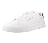 Tommy Hilfiger TH COURT CORE ESS LEATHER - Sneaker da uomo, bianco, 45 EU