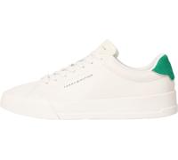 Tommy Hilfiger Uomo Sneakers Court Detail Essential in Pelle, Bianco (Alabaster), 46