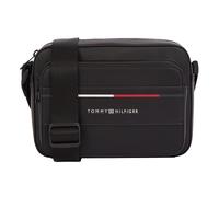 Tommy Hilfiger Uomo Borsa a Tracolla Foundation Reporter con Logo, Nero (Black), Taglia Unica