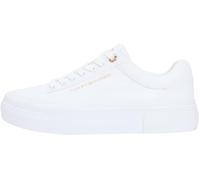 Tommy Hilfiger TH Foxing Platform Canvas Fw0fw09480, Basso Top Donna, White (White), 39 EU