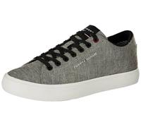 Tommy Hilfiger Th Hi Vulc Core Low Chambray, Sneaker vulcanizzate Uomo, Nero, 43 EU