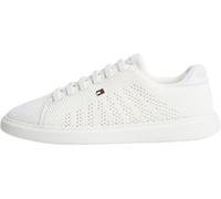 Tommy Hilfiger TH Icon Light Knit Sneaker Fw0fw09401, Basso Top Donna, White (Ecru), 38 EU