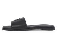 Tommy Hilfiger Th Logo Hardware Leather Mule Fw0Fw08806, Sandali Piatti, Donna, Nero (Black), 36 EU