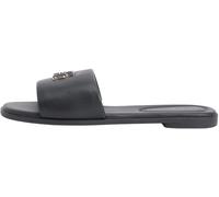 Tommy Hilfiger TH Logo Hardware Leather Mule Fw0fw09292, Sandali Piatti Donna, Black (Black), 36 EU