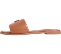 Tommy Hilfiger TH Logo Hardware Leather Mule Fw0fw09292, Sandali Piatti Donna, Brown (Warm Bronze), 42 EU