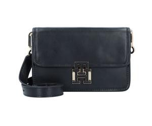Tommy Hilfiger TH Logo Leather Borsa a tracolla Pelle 20 cm nero