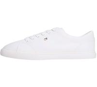 Tommy Hilfiger TH Low Profile Vulc Canvas Fw0fw09102, Basso Top Donna, White (White), 37 EU