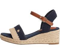 Tommy Hilfiger TH Mid Espad Wedge Crochet Fw0fw09516, Sandali con Tacco Donna, Blue (Space Blue), 36 EU