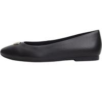 Tommy Hilfiger Donna Ballerine Plate in Pelle, Nero (Black), 38
