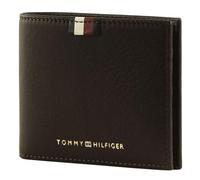 TOMMY HILFIGER TH Premium Corporate Leather Mini CC Wallet Coffee Bean