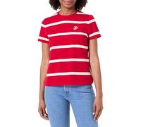 Tommy Hilfiger TH Script Reg C-NK SS Tee WW0WW47809 S/S T-Shirt, Rosso (Primary Red/Calico STP), S, Rosso (Rosso primario/Calico STP), S
