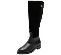 Tommy Hilfiger TH Stud Leather Mix Long Boot (FW0FW08341, Stivali Alti Donna, Nero (Black), 39 EU