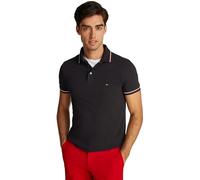 Tommy Hilfiger Tipped Slim Fit Polo Mw0Mw37346 S/S, Black (Black), S Adulto