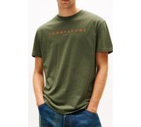 Tommy Hilfiger Tjm Reg Linear Logo Pewter Green Multi Taglia: S | Magliette basic Outlet | Uomo | Verde