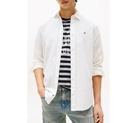 Tommy Jeans - Camicia a maniche lunghe vestibilità classica bianca in lino-Bianco M
