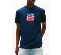 Tommy Hilfiger Tjm Reg Rwb Dna Tee Normal Fit Tshirt Dark Night Navy Taglia: S | T-shirt stampate Outlet | Uomo | Nero