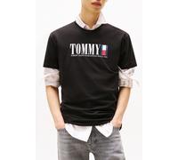 Tommy Hilfiger Tjm Reg Tommy Dna Flag Standard Fit T-shirt Black Taglia: XS | T-shirt stampate Outlet | Uomo | Nero