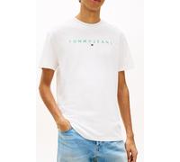 Tommy Jeans - Tjm Reg Linear Logo DM0DM20744 Bianco - Abbigliamento M Bianco