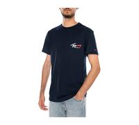 Tommy Hilfiger - TJM Slim Sign Chest SS Tee Ext - - Tops - Uomo - Blu - L