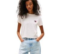 Tommy Hilfiger TJW REG SH TOMMY US FLAG SS - Maglietta da donna, Bianco antico, M