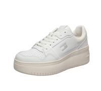 Tommy Hilfiger Tjw Retro Basket- Sneakers Platform In Pelle Bianco - Donna
