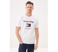 Tommy Hilfiger - Tommy Embro Flag Tee Bianco - Abbigliamento L Bianco