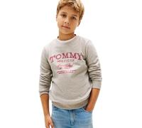 Tommy Hilfiger Felpa da Bambino con Stampa Sfumata Tommy KB0KB10337 Pullover Felpa, Grigio (Mid Grey Heather), 12 Anni, Grigio (Mid Grey Heather), 12 Anni