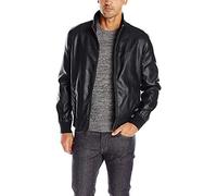 Tommy Hilfiger Tommy Hilfiger Men's Smooth Lamb Touch Faux Leather Unfilled Windbreaker Bomber Jacket Giacca a vento Uomo