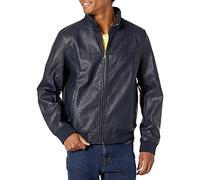 Tommy Hilfiger Tommy Hilfiger Men's Smooth Lamb Touch Faux Leather Unfilled Windbreaker Bomber Jacket Giacca a vento Uomo