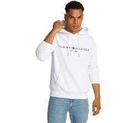 Tommy Hilfiger Tommy Logo Hoody Mw0Mw11599, Felpe con Cappuccio, Uomo, Bianco (White), XL