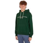 Tommy Hilfiger Tommy Logo Hoody Mw0Mw11599, Felpe con Cappuccio, Uomo, Verde (Ornamental Green), S