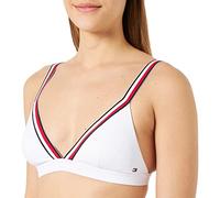Tommy Hilfiger Top Bikini a Triangolo Donna Imbottito, Bianco (White), M