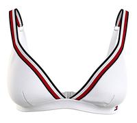 Tommy Hilfiger Top Bikini a Triangolo Donna Imbottito, Bianco (White), M