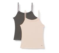 Tommy Hilfiger Top Donna Confezione da 2 Elasticizzati, Multicolore (Balanced Beige/Dark Ash), M