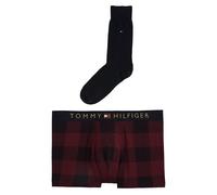 Tommy Hilfiger Trunk Print & Sock Set Buffalo Check/des Sky Taglia: XL | Calzini Outlet | Uomo | Marrone