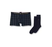 Tommy Hilfiger Trunk & Sock Set UM0UM01996 Pacchetti Regalo, Grigio (Window Check/des Sky), S Uomo
