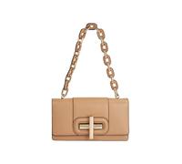 Tommy Hilfiger Turnlock Borsa a spalla Vera Pelle 28 cm beige
