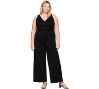 Tommy Hilfiger Tuta Jumpsuit Donna Smooth Lines One Piece Scollo a V, Nero (Black), 48