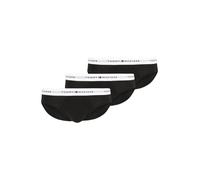 Tommy Hilfiger - Signature Cotton Essentials - Confezione da 3 slip neri con fascia in vita bianca-Bianco 2XL