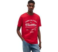 Tommy Hilfiger Unisex T-shirt Maniche Corte TH X Cadillac F1 Varsity Graphic in Cotone, Rosso (Red), XL