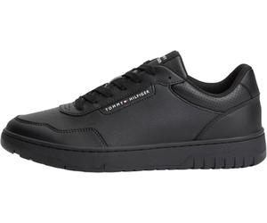 Tommy Hilfiger Uomini TH Basket Core Leather FM0FM05927 Low Top, Nero, 7