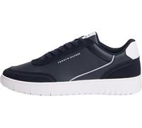 Tommy Hilfiger Uomini TH Basket Core Pelle Scamosciata Mix FM0FM05881 Basso Top, Blu, 7
