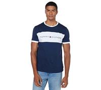 Tommy Hilfiger Uomo Bandiera Logo T-Shirt, Blu, S